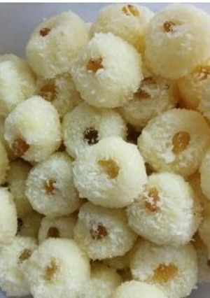 A picture of Dessicated Coconut Laddu.