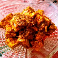 A picture of Ghee roasted cabbage paneer.