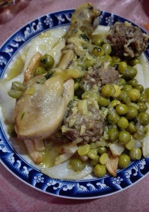 صورة لوصفة دجاج بكرات اللحم