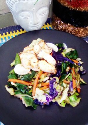 A picture of Braised Rainbow Chicken Salad.