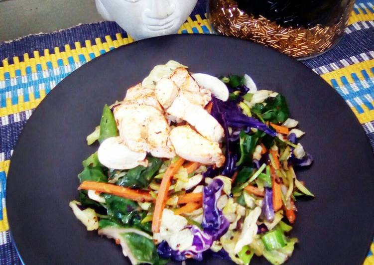 Easiest Way to Make Quick Braised Rainbow Chicken Salad