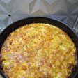 Tortilla al horno con pollo y zucchini