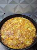 Tortilla al horno con pollo y zucchini