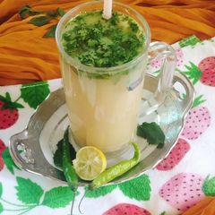 Sattu buttermilk (masala sattu buttermilk) A picture of Sattu buttermilk (masala sattu buttermilk).