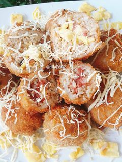 Foto resep Bola nasi kornet keju