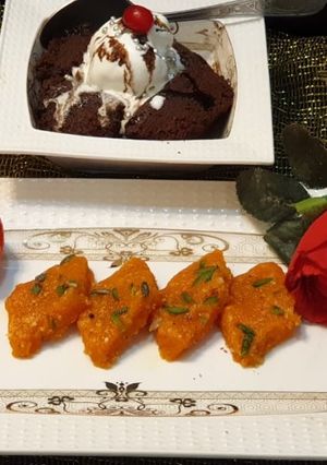A picture of टमाटर की बर्फी.