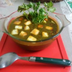 A picture of Spinach (Palak)-Paneer Combo.