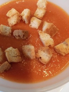 Una foto de Gazpacho de melocotón