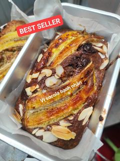 Hình của món Bánh chuối yến mạch vị socola hạnh nhân.