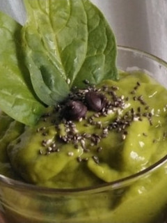 Una foto de Smoothie con espinacas