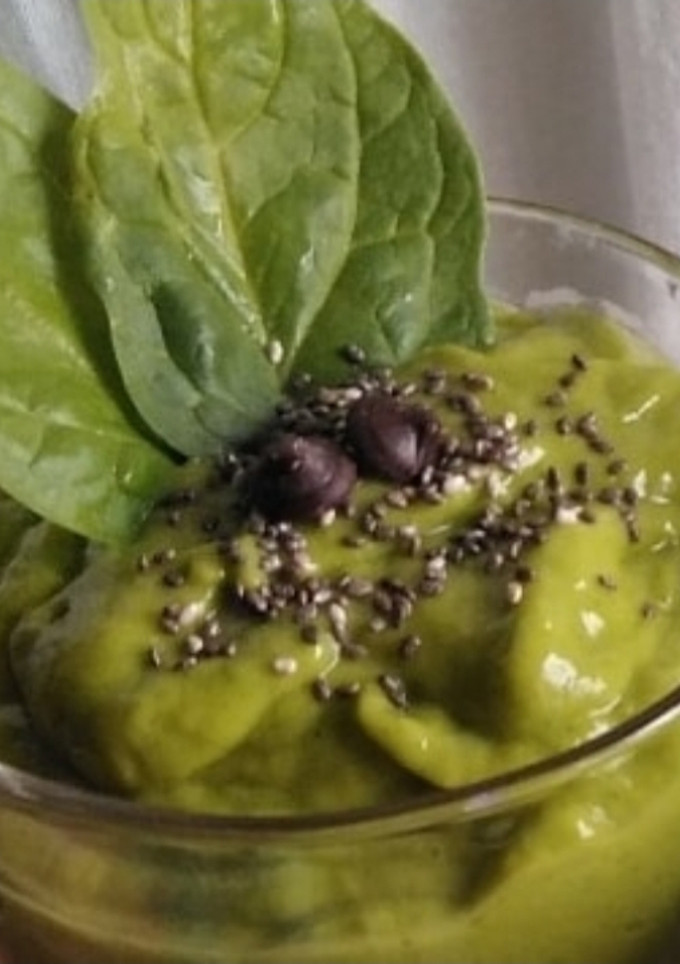 Una foto de Smoothie con espinacas