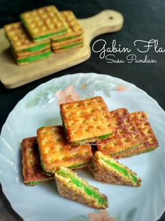 Foto resep Gabin Fla Susu Pandan
