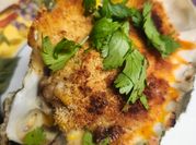 A picture of baked oysters