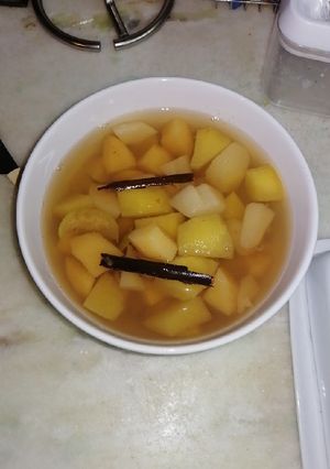 Una foto de Compota de membrillo manzana y pera