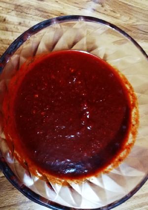 Una foto de Salsa roja