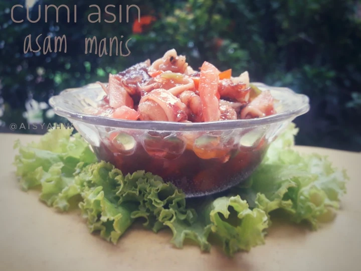 Cara Simple Membikin Resep  Cumi asin pedas manis yang Bikin Ngiler, Lezat