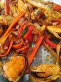 Verduras con mejillones
