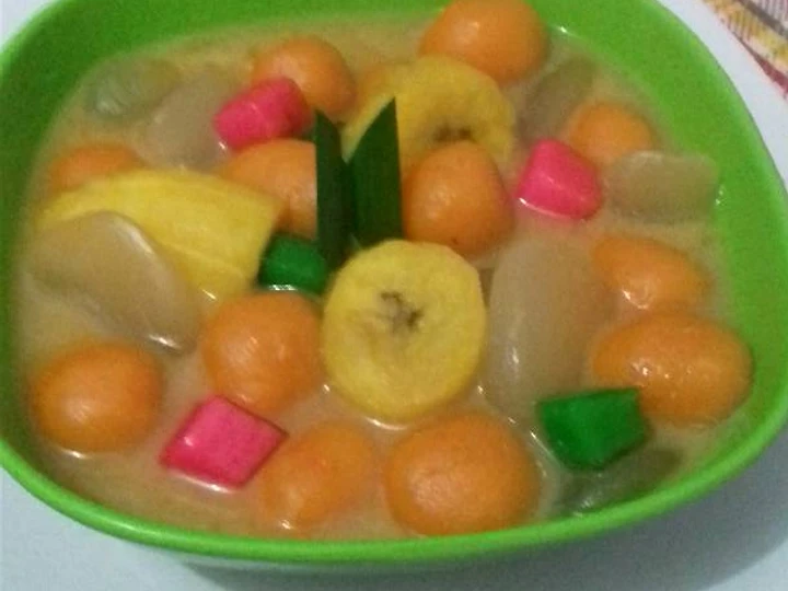 Langkah Gampang Membikin Resep  Kolak pelangi yang Bisa Manjain Lidah, Lezat