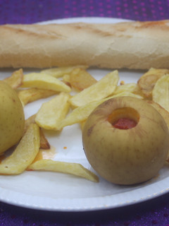 Una foto de Manzanas rellenas de chistorra