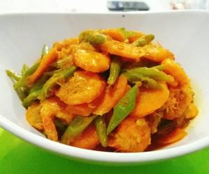 Resep mudah Tumis Udang Buncis Wortel Nikmat Lezat