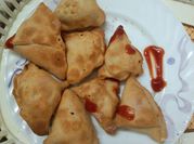 A picture of air-fried samosa