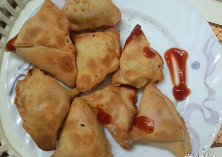 Steps to Make Homemade Air  Fryer  Poha  Samosa