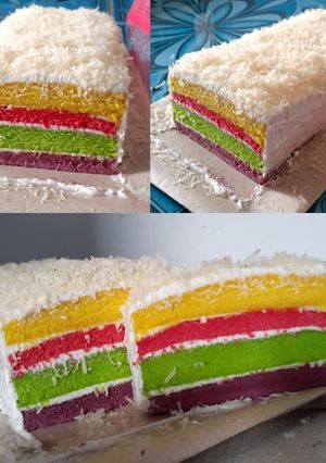 Foto resep Rainbow cake oven