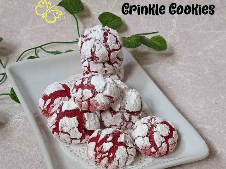 Langkah Mudah untuk Membuat Red Velvet Crinkle Cookies, Menggugah Selera