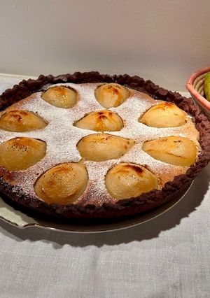 Foto principal de Tarta de peras, cacao y almendras