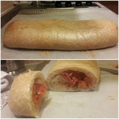 A picture of Robin's Pepperoni Roll/Pizza Crust.