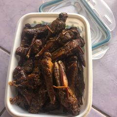 A picture of Crispy spicy grasshopper.