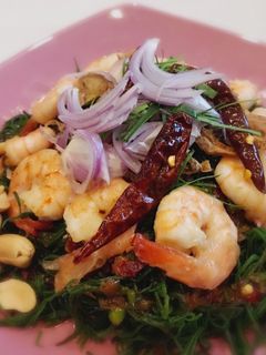 รูปของ ยำใบชะครามกุ้งสด