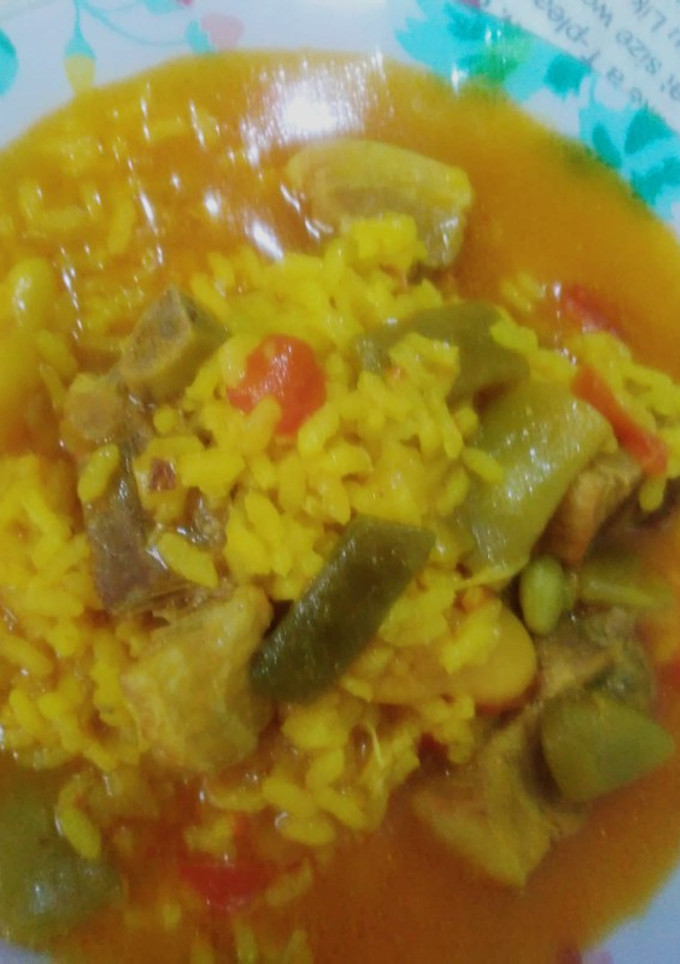Una foto de Arroz caldoso con costillitas