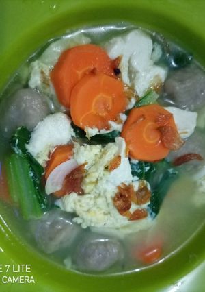 Foto resep Sayur bening cesin telor baso