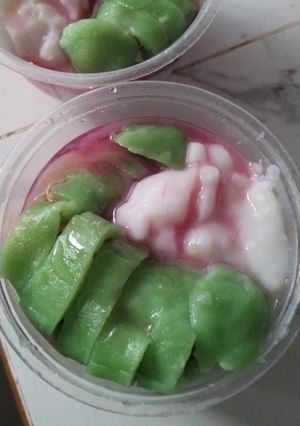 Foto resep Es pisang ijo