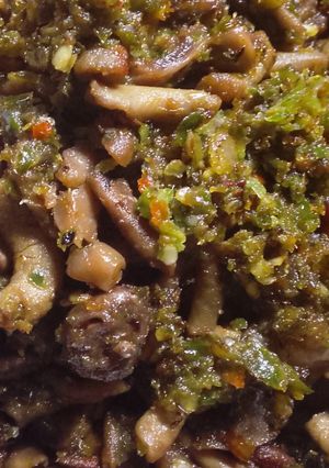Foto resep Balado Cabe Ijo Ati Ampela Usus Ayam