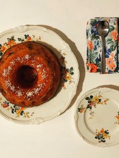 Una foto de Budín de Pan con pasas de Uva en Mistela