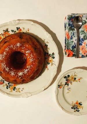 Una foto de Budín de Pan con pasas de Uva en Mistela
