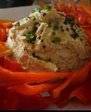 Hummus de garbanzos con crudites
