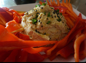 Foto principal de Hummus de garbanzos con crudites