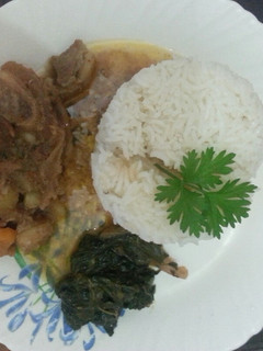A picture of Mutton with rice# local ingredients contest_Nairobi#.