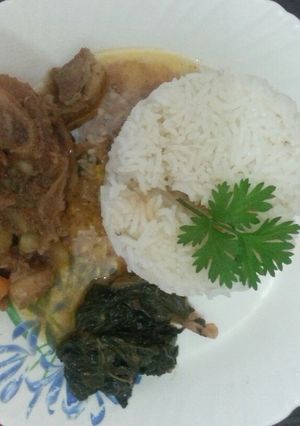 A picture of Mutton with rice# local ingredients contest_Nairobi#.