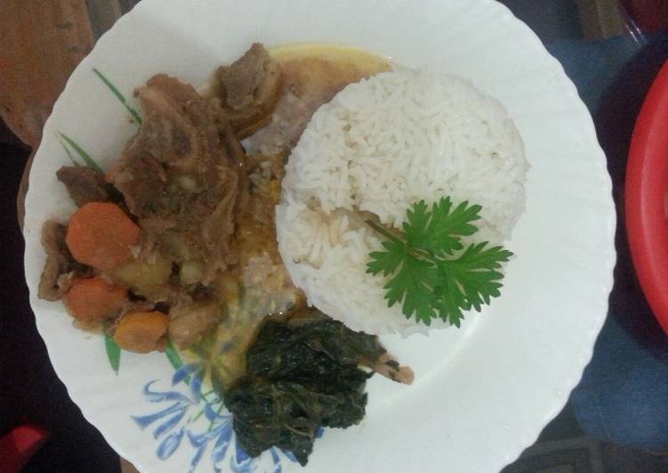 Simple Way to Prepare Quick Mutton with rice# local ingredients contest_Nairobi#