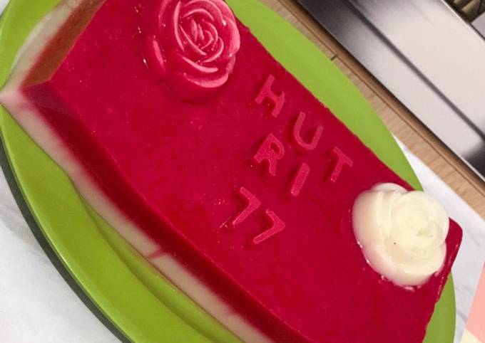 Resep Puding merah putih Resep Puding merah putih