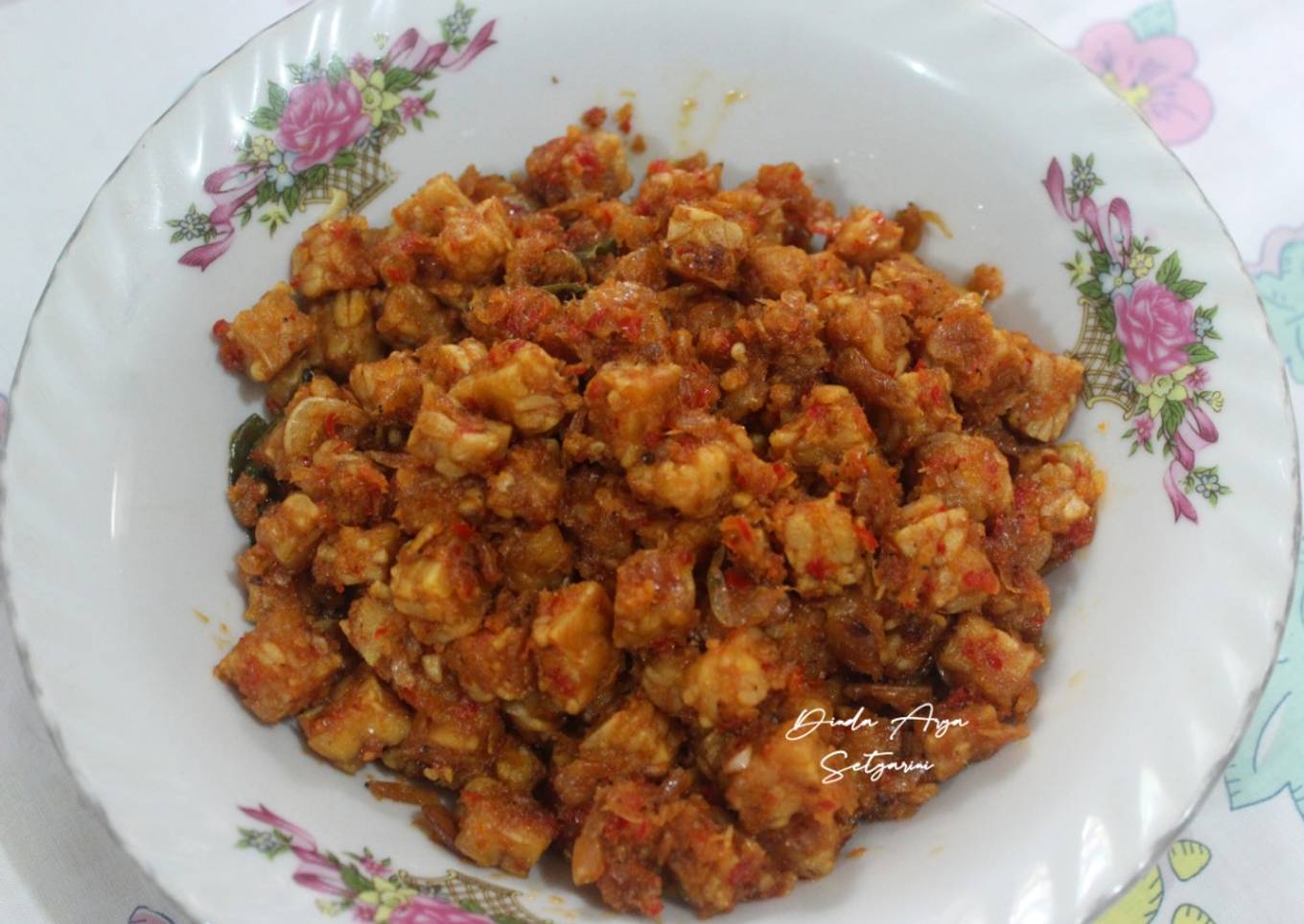 Tumis Tempe Udang Rebon