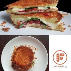A picture of Slow Roasted Strawberries Grilled Cheese Sandwich.