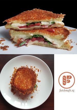 A picture of Slow Roasted Strawberries Grilled Cheese Sandwich.