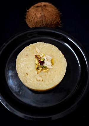A picture of Coconut Halwa.