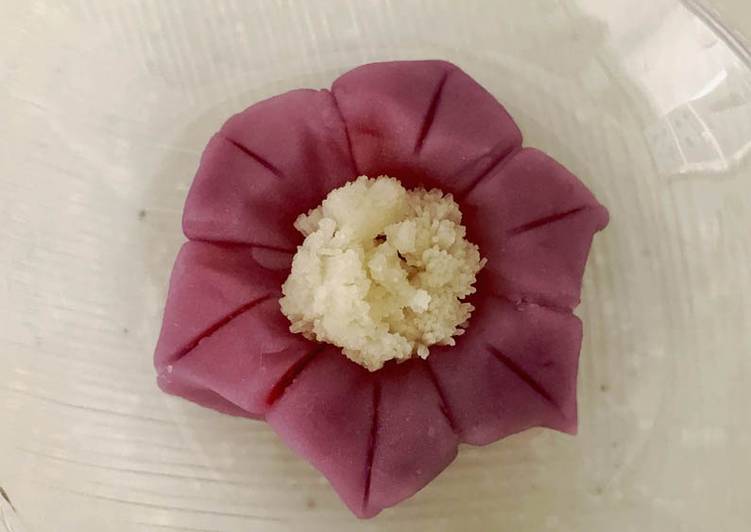 Step-by-Step Guide to Prepare Super Quick Homemade Nerikiri Wagashi &#34;鉄仙 （Clematis）&#34;
