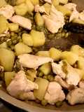 Spezzatino di pollo con patate e piselli